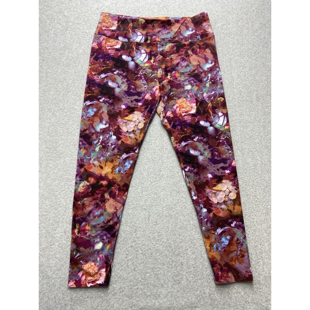 Soft Surroundings Womens Capri Leggings Large Floral Stretch‎ Outdoor Sports